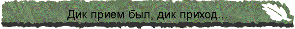 Дик прием был, дик приход...