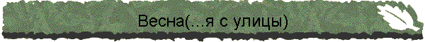 Весна(...я с улицы)